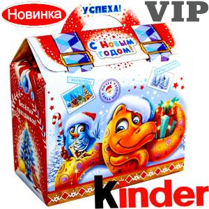 Сладкий подарок на Новый Год в жестяной упаковке весом 1200 грамм по цене 1762 руб в Курске