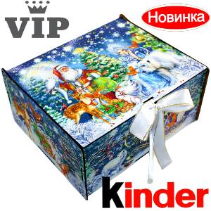 Сладкий подарок на Новый Год в картонной упаковке весом 1200 грамм по цене 2223 руб в Курске